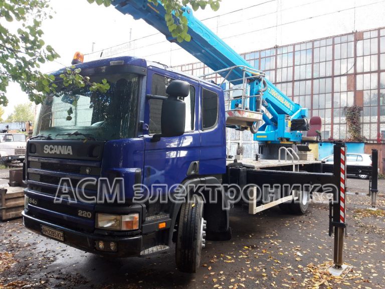 Ремонт автовышки Scania с вылетом стрелы 35 метров