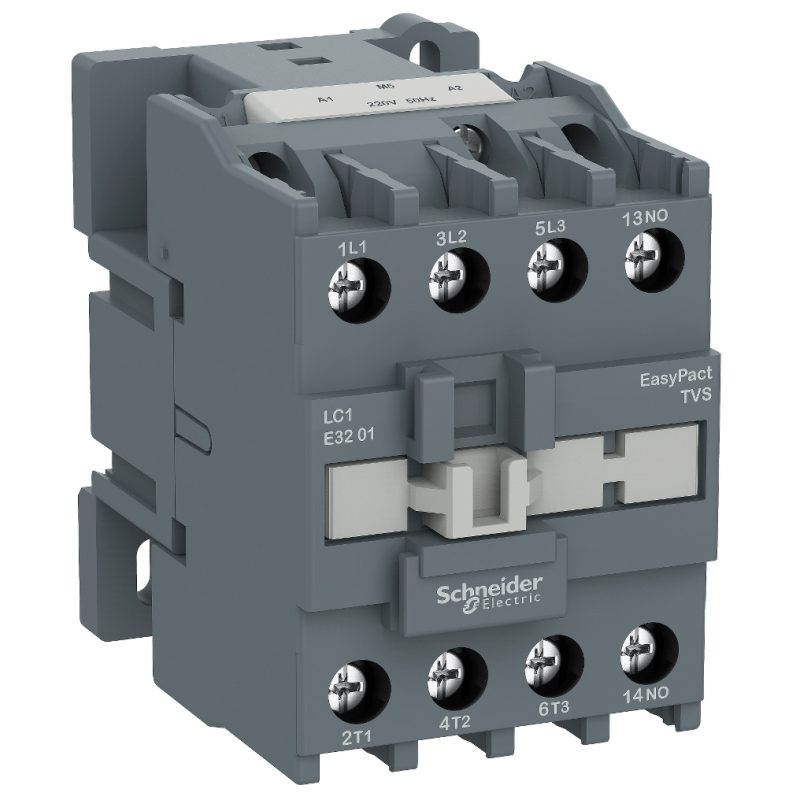3-полюсовый контактор Schneider LC1E3201Q5 – 1 НЗ, 32А